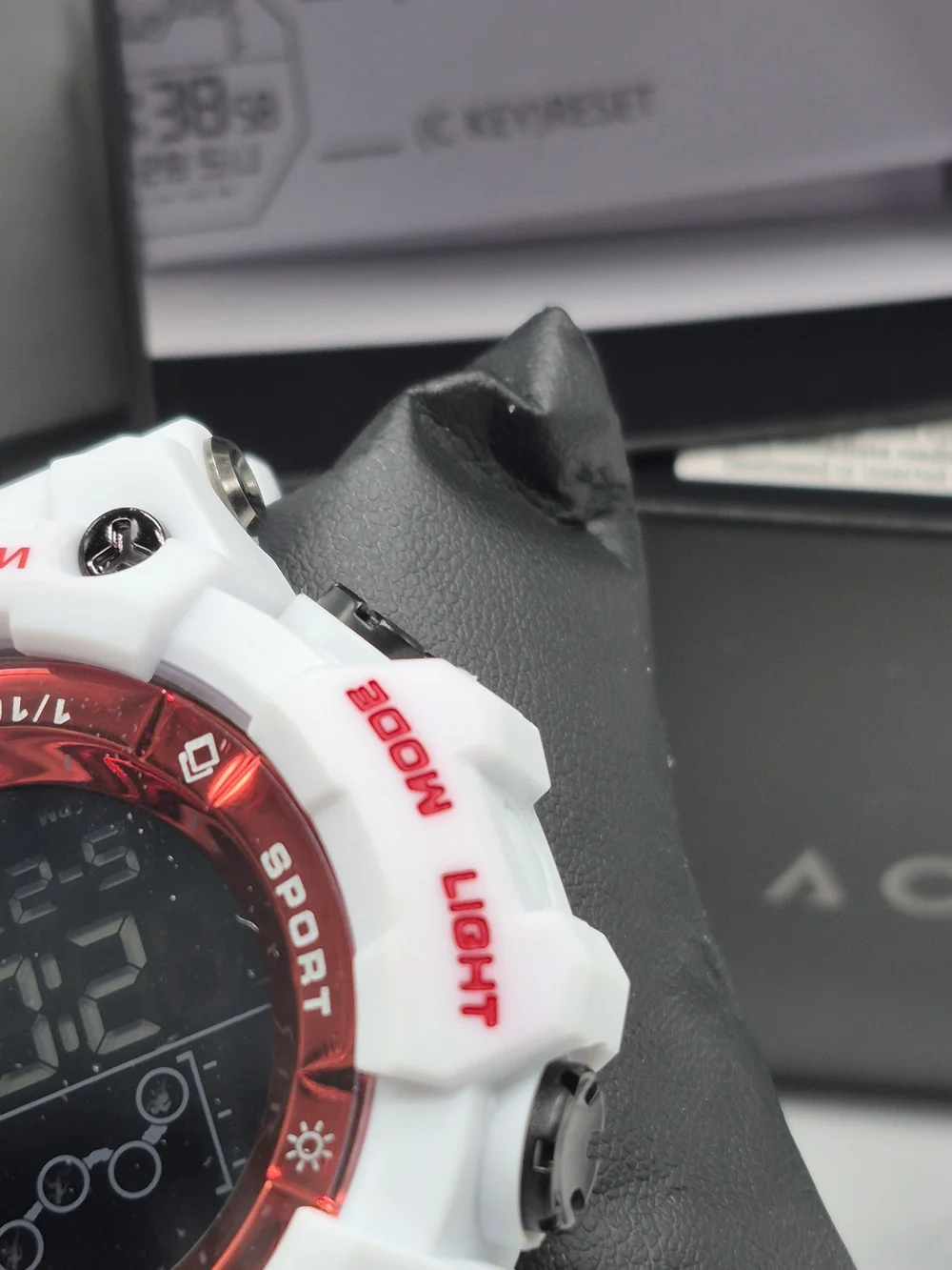 Ativa White and Red Rugged Digital Sports Watch